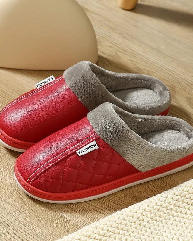 Chaussons | Cuir Femme 37/38 / Rouge