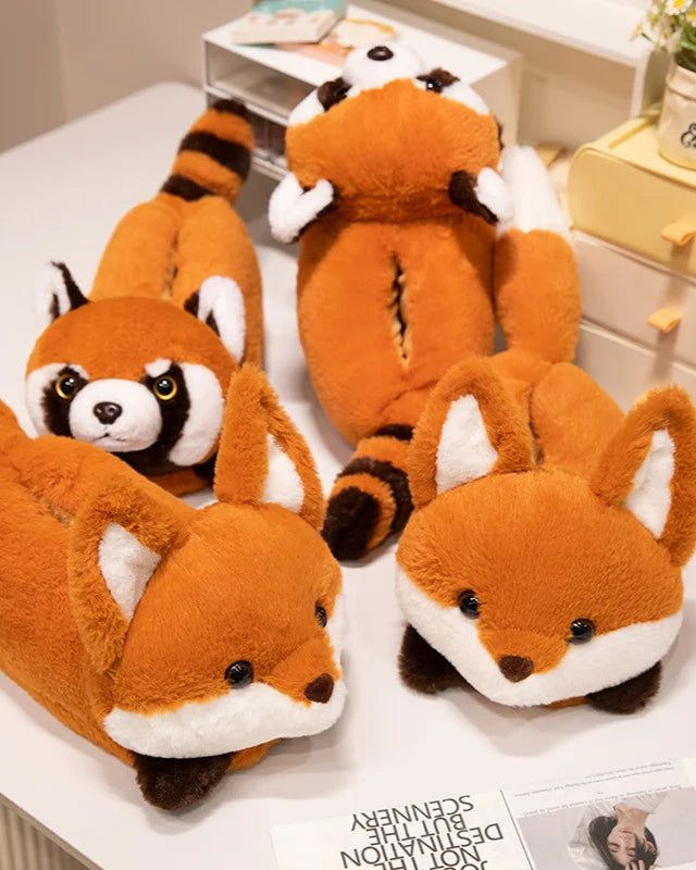 Chaussons <br> Panda roux et Renard