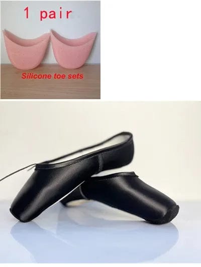 Chaussons | Pointes Ballets Noir avec Silicone / 41