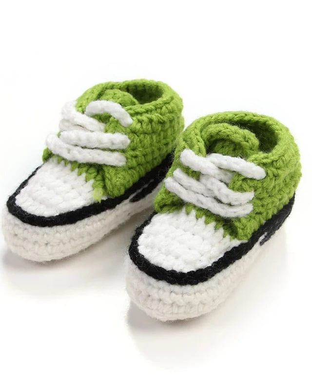 Chaussons | bébé en tricot Vert Clair / 11cm