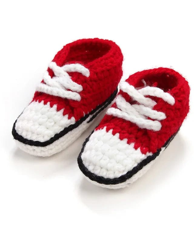 Chaussons | bébé en tricot Rouge / 11cm