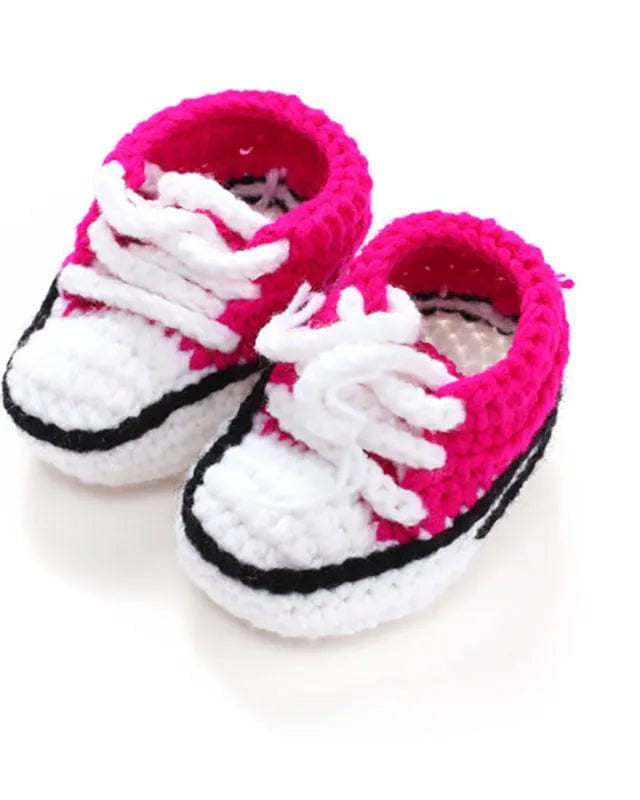 Chaussons | bébé en tricot Fuchsia / 11cm