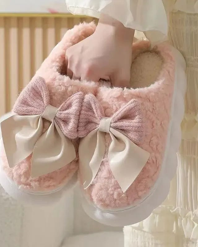 Chaussons femme | Nœud Papillon 35-36 / Rose