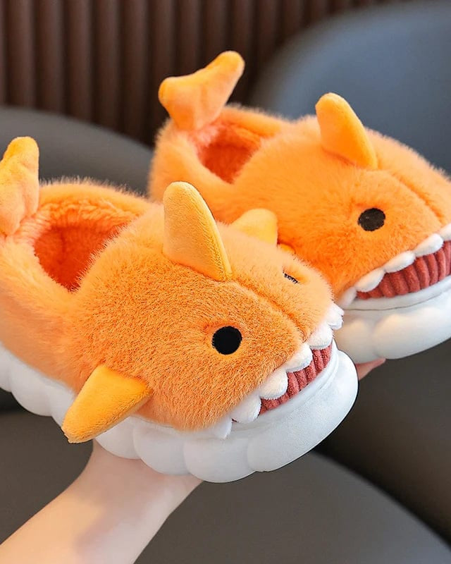 Chaussons pour Enfant | Requin Orange / 24-25