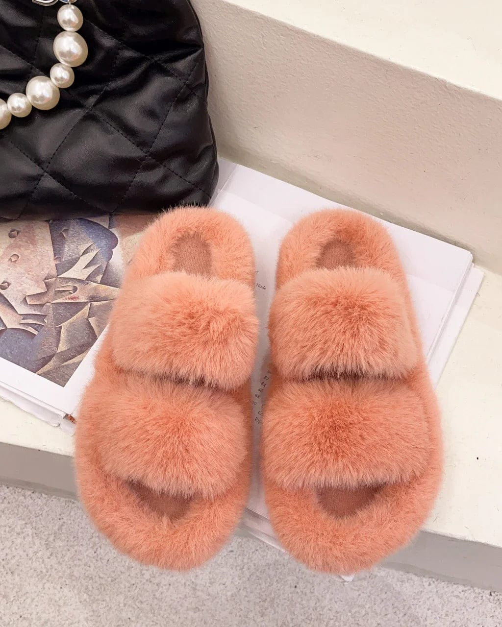 Chaussons pour Femme | Fourrés Orange / 39