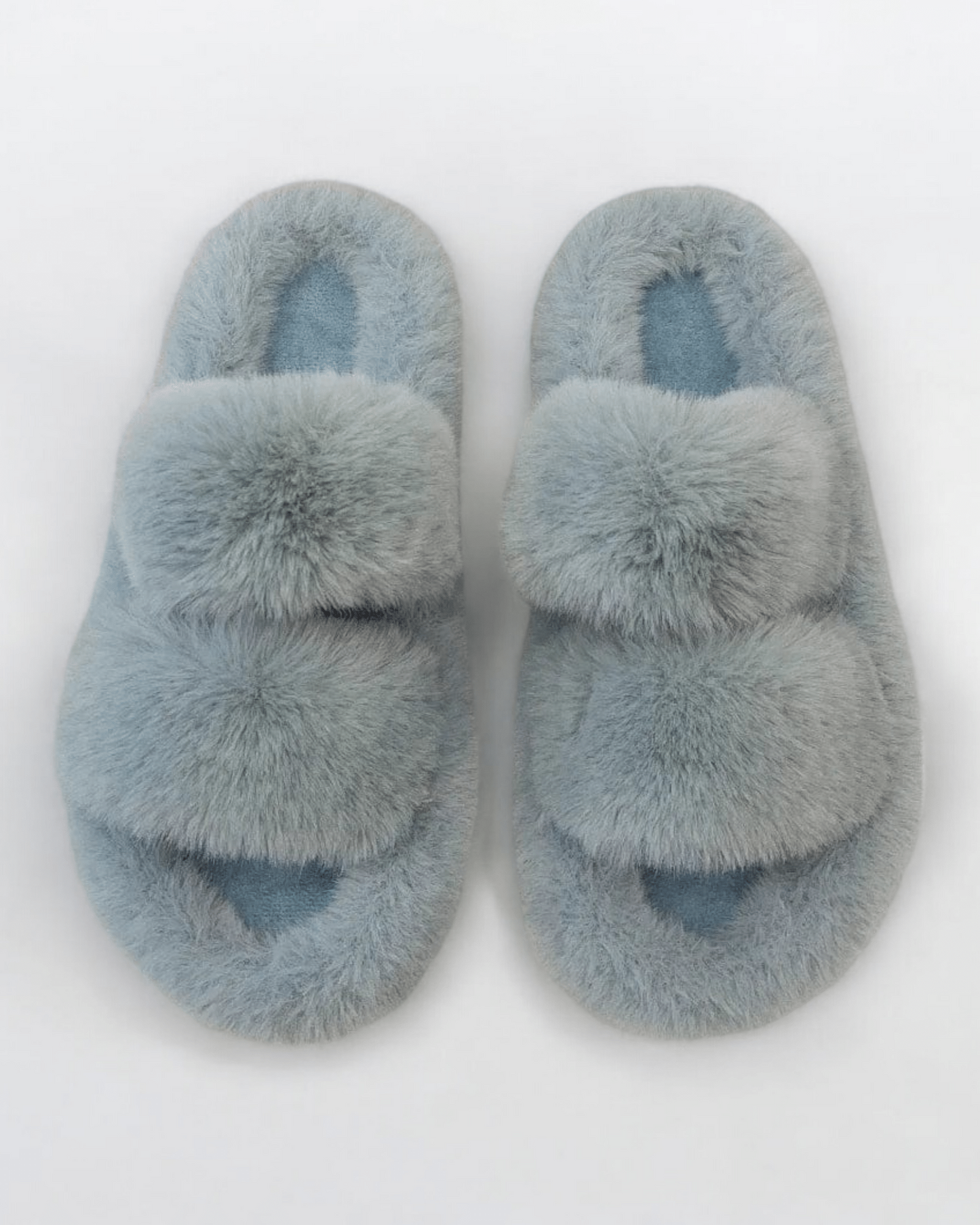 Chaussons pour Femme | Fourrés Bleu Clair / 39