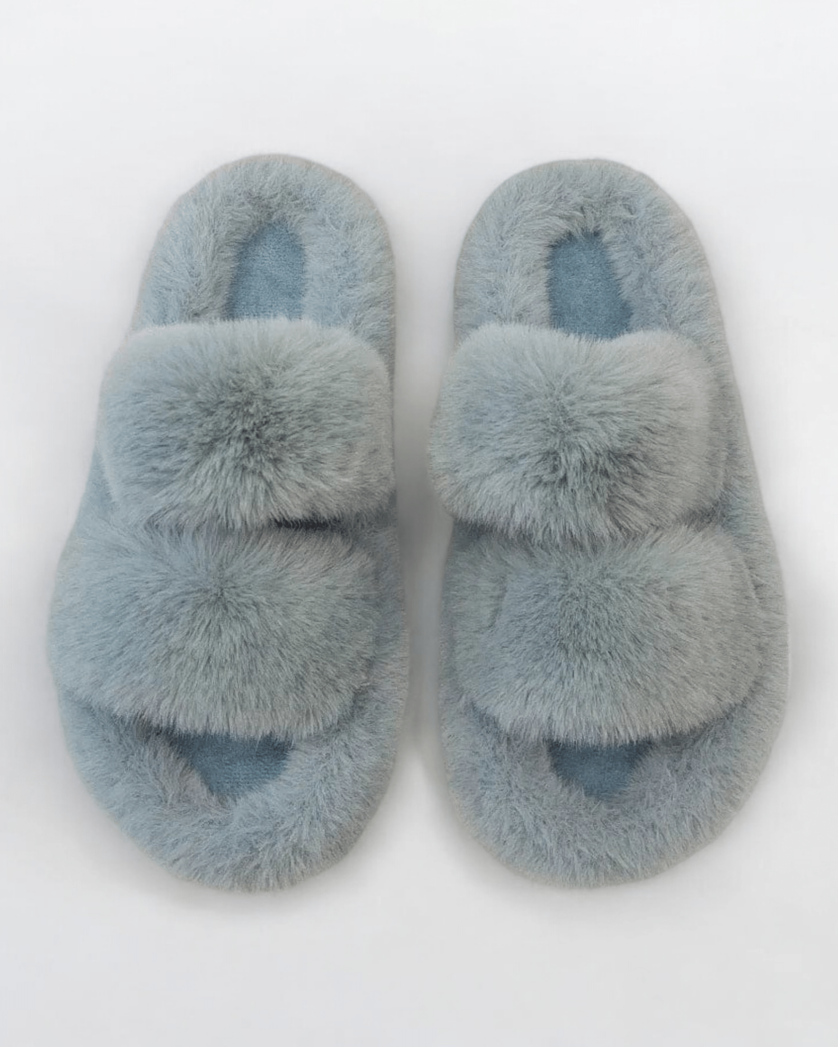 Chaussons pour Femme | Fourrés Bleu Clair / 39
