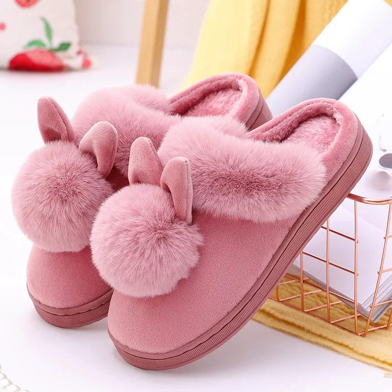Chaussons pour Femme | Lapin Rose / 39-40
