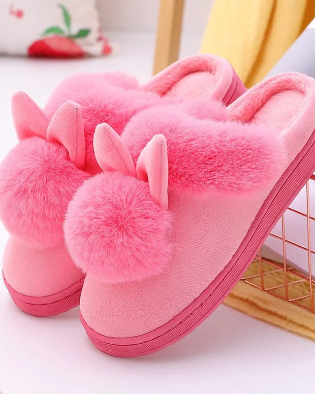 Chaussons pour Femme | Lapin Rose Bonbon / 39-40