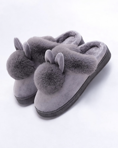 Chaussons pour Femme | Lapin Gris / 39-40