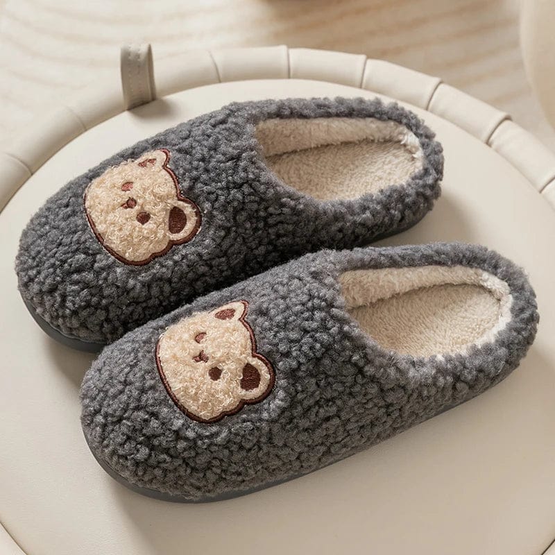 Chaussons pour Femme | Ourson Douillet Gris foncé / 39-40