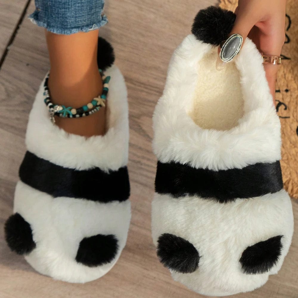 Chaussons pour Femme | Panda 44-45 / Blanc