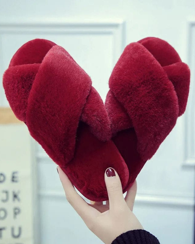 Chaussons pour Femme |  Sandales Toute douce Rouge / 35-36