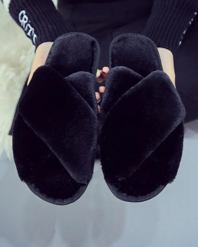 Chaussons pour Femme |  Sandales Toute douce Noir / 35-36