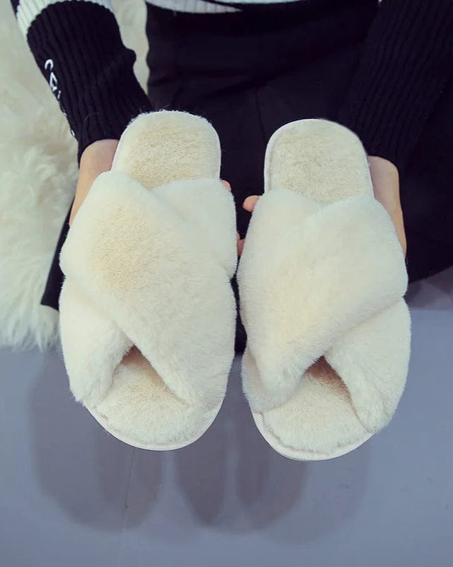Chaussons pour Femme |  Sandales Toute douce Blanc / 35-36