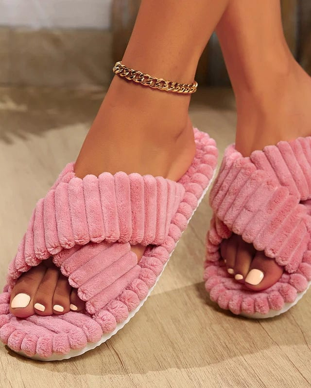 Chaussons pour Femme | Sandale Velours Rose / 41-42