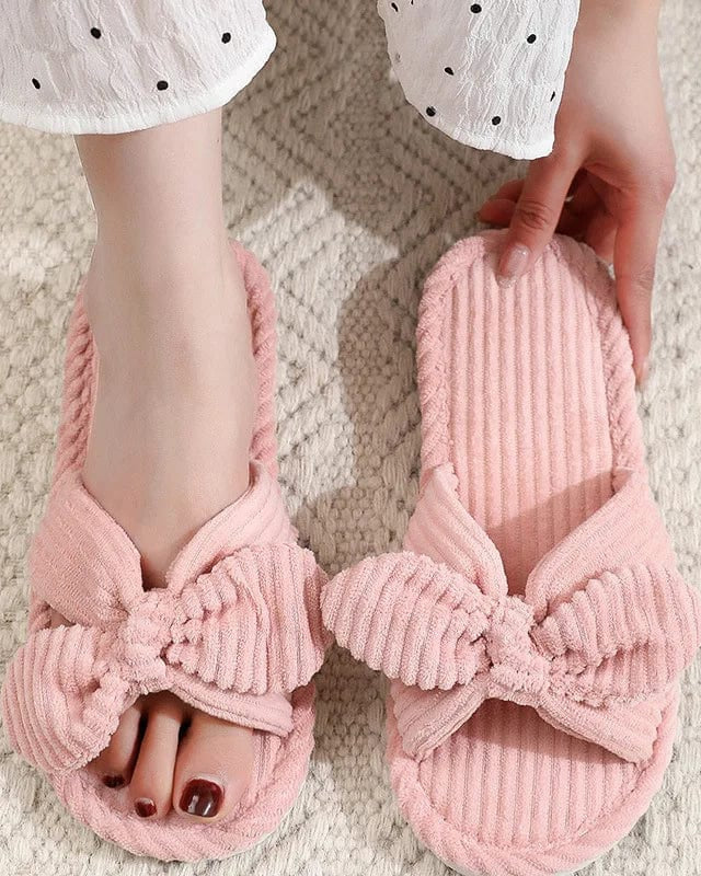 Chausson pour Femme | Sandales en Velours Rose / 39-40