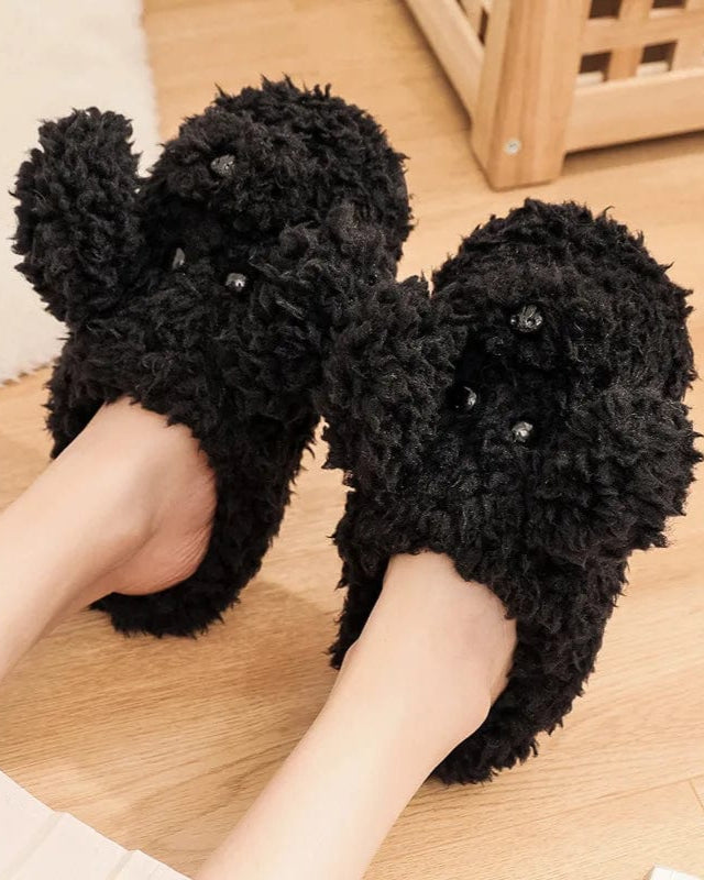 Chaussons pour Femme | Toutou Cosy Noir / 43-44