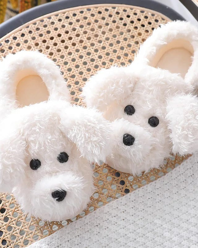Chaussons pour Femme | Toutou Cosy Blanc / 41-42