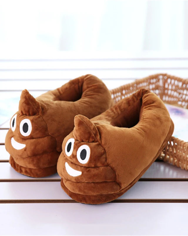 Chaussons rigolo <br> Emoji caca