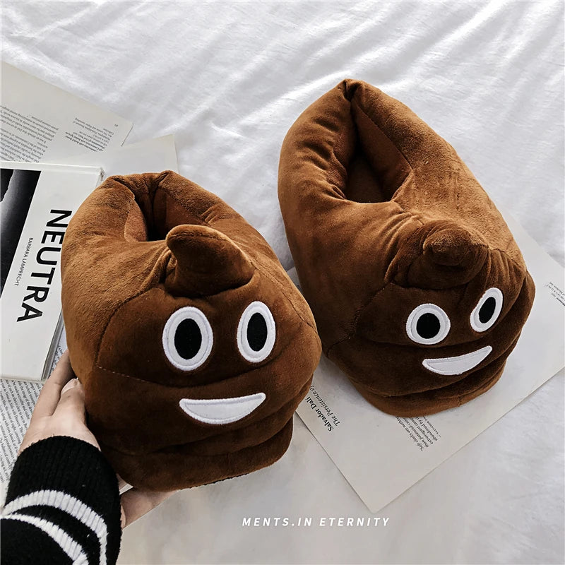 Chaussons rigolo <br> Emoji caca