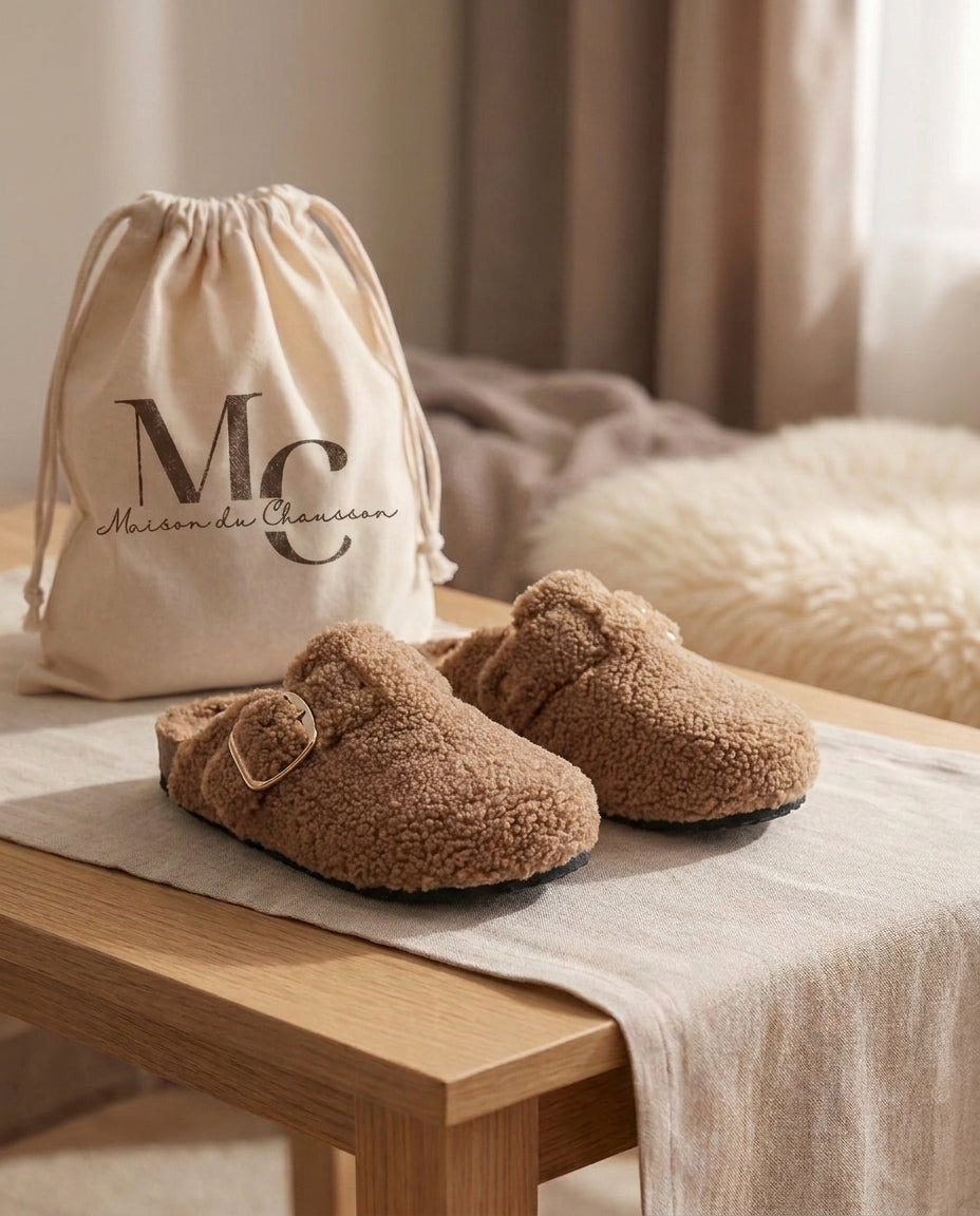Chaussons <br> Fourrés en laine tendance