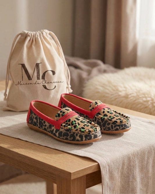 Chaussons Femme <br> Charentaise Léopard