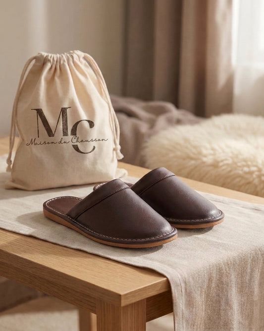 Chaussons <br> Cuir confortables