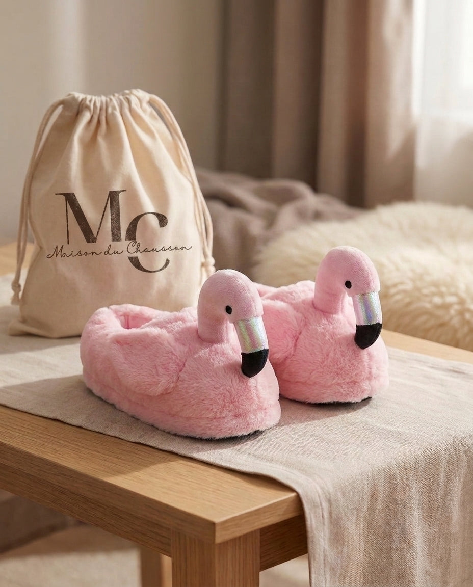 Chaussons <br> Flamant rose