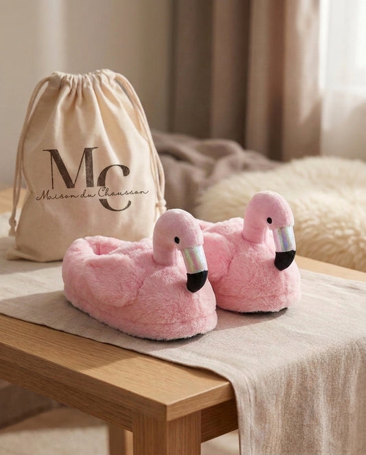 Chaussons <br> Flamant rose