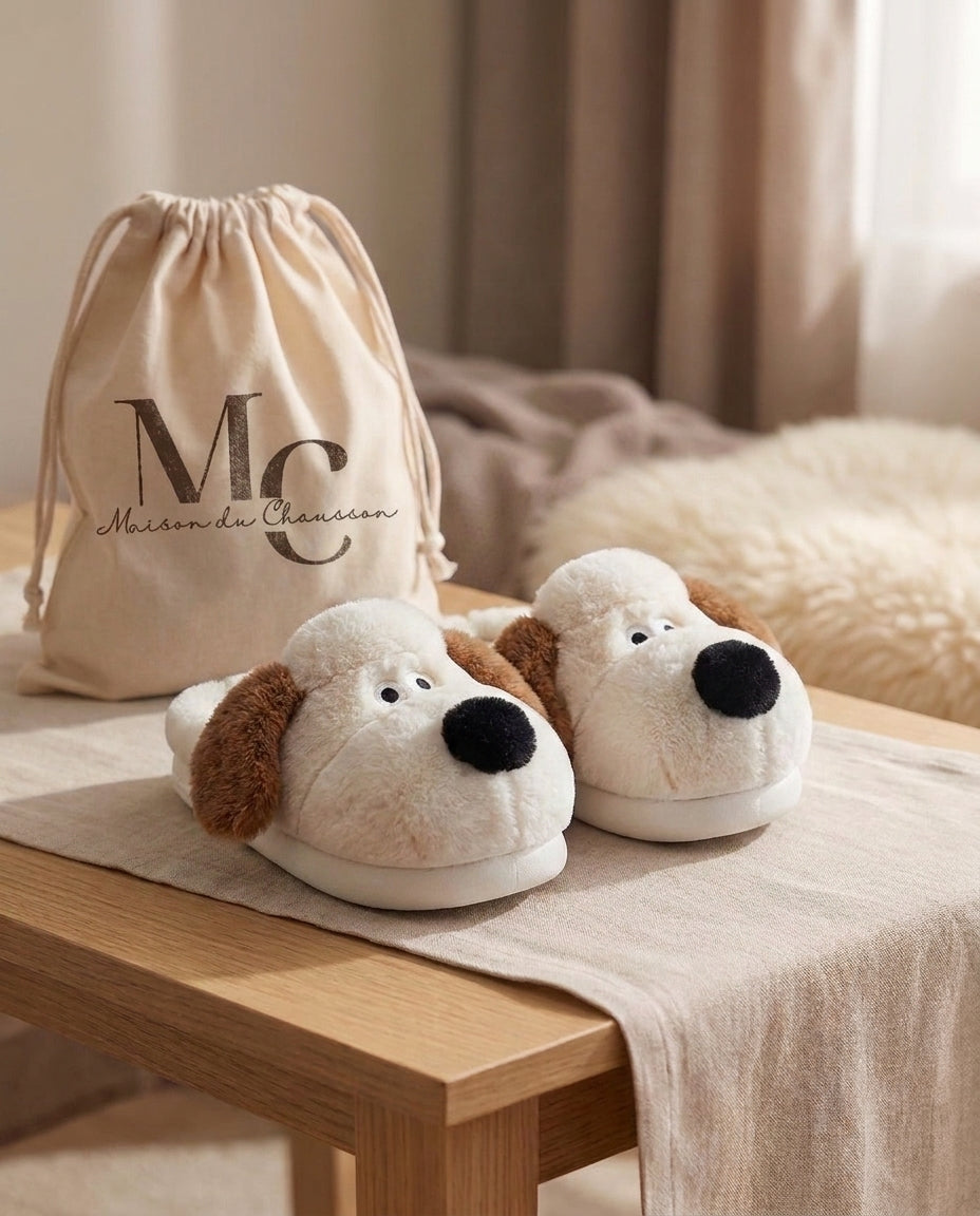 Chaussons <br> Chien Cartoon