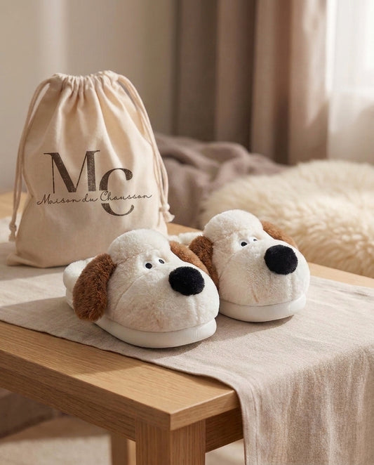 Chaussons <br> Chien Cartoon