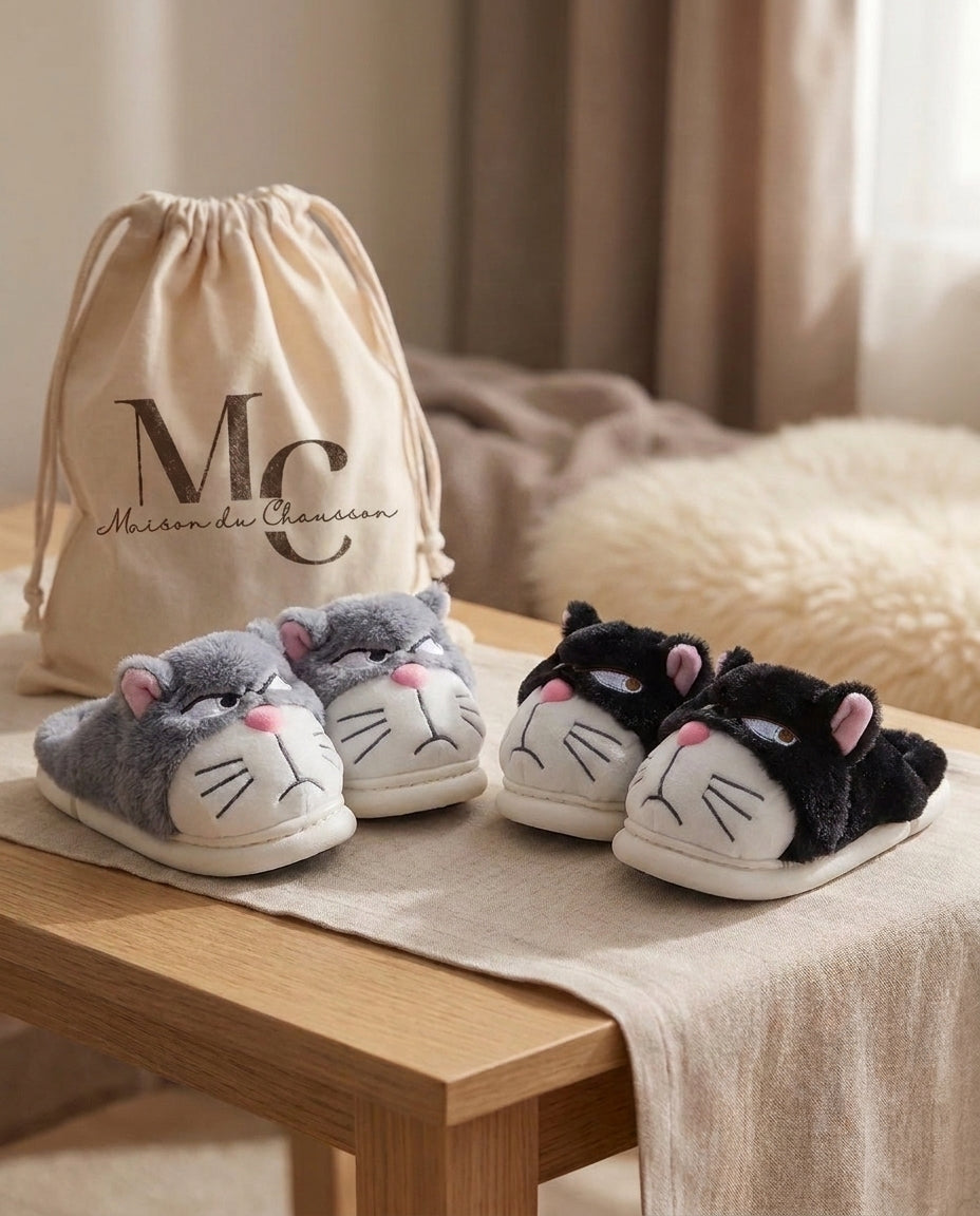 Chaussons <br> Chat Kawaii