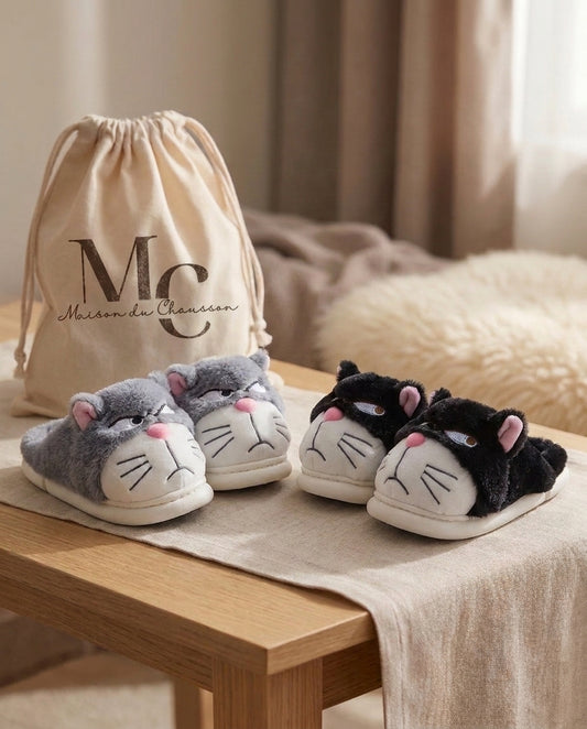 Chaussons <br> Chat Kawaii