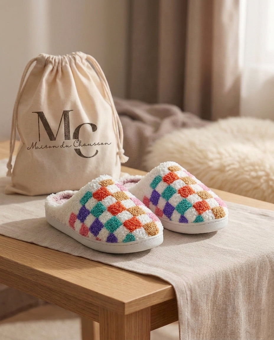 Chaussons <br> Carreaux coloré