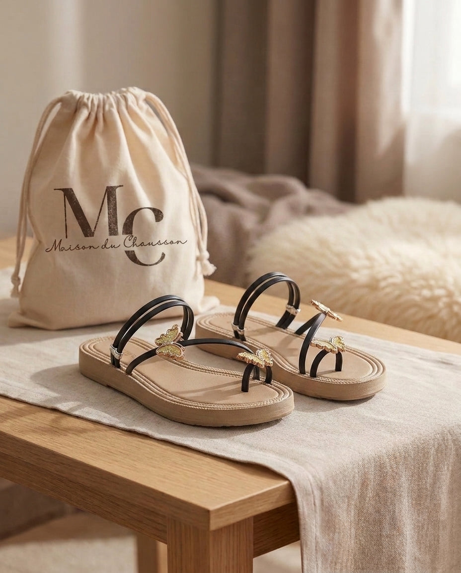 Sandales Femme <br> Papillon Elégant