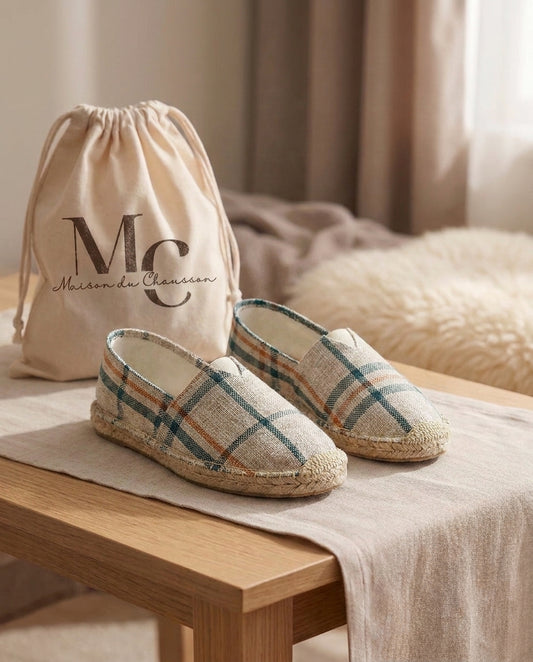 Chaussons Chaussures Homme <br> Espadrilles à carreaux