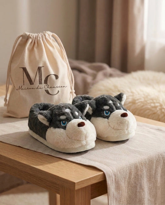 Chaussons animaux<br> Husky