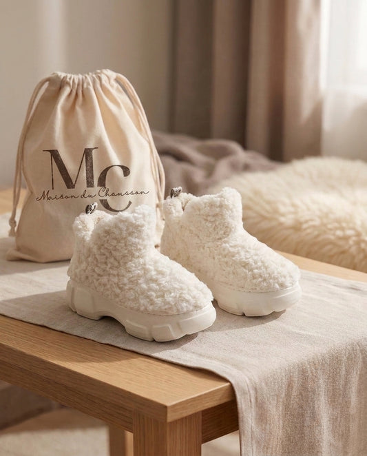 Chaussons Femme <br> Fluffy Plateforme