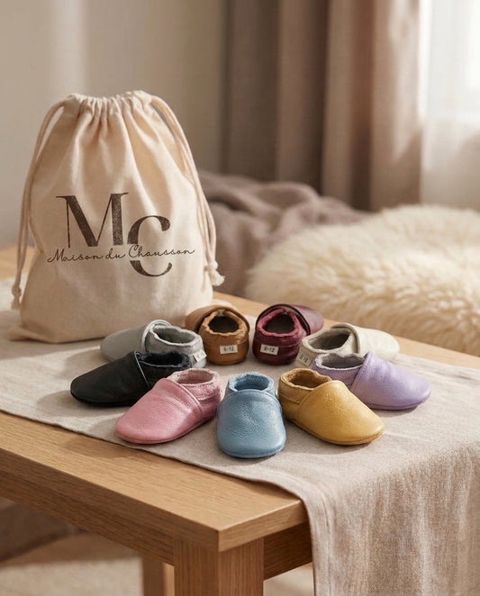 Chaussons Enfant <br> Cuir souple