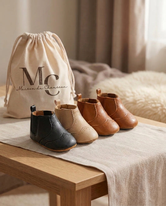 Chaussons Bebe <br> Cuir