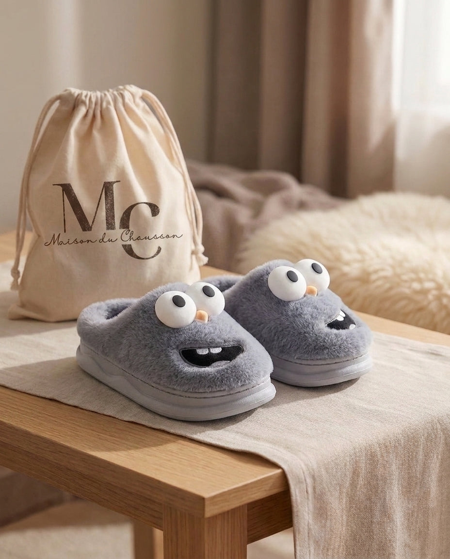 Chaussons Homme Rigolos <br> Gros Yeux
