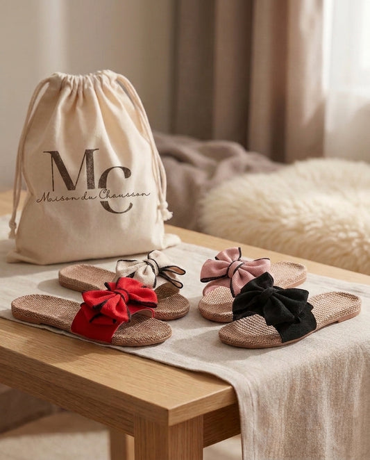 Chaussons Femme <br> Sandale avec Noeud