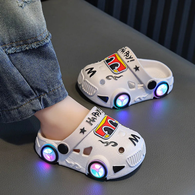 Chaussons Lumineux Enfant – Sandales 2-en-1 Antidérapantes Été