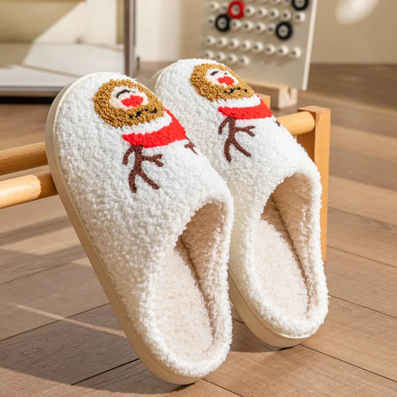 Chaussons <br> Rênne de Noël rigolo