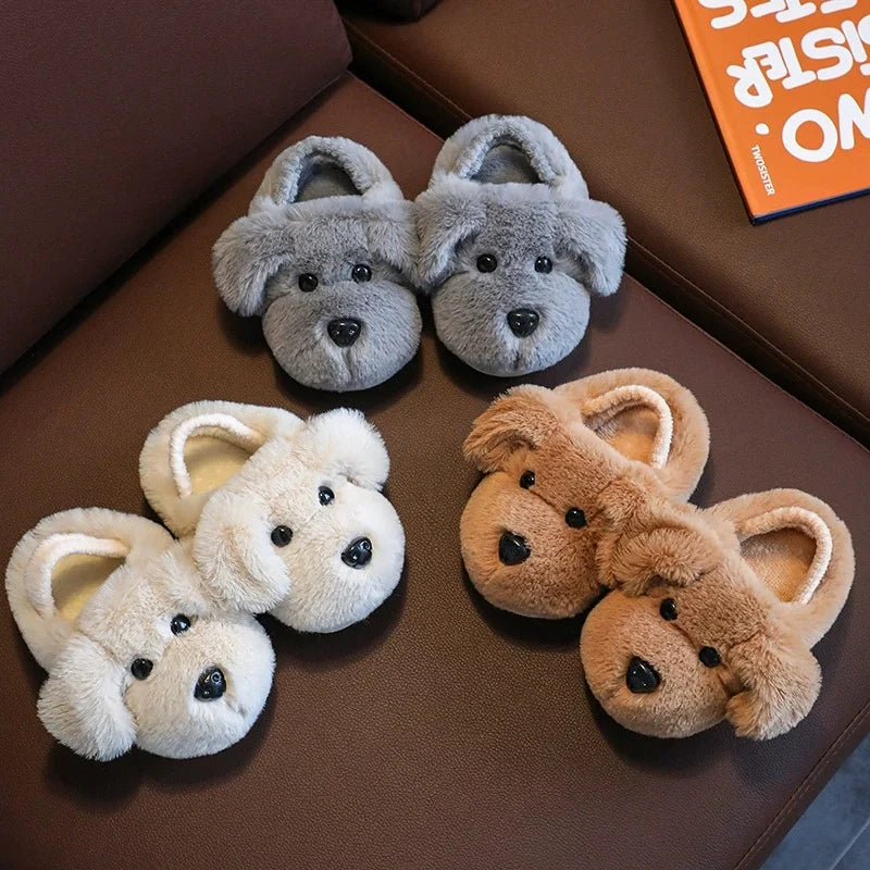 Chaussons Enfant Motif Chiot – Pantoufles Hiver