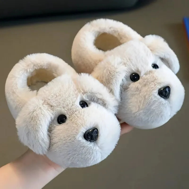 Chaussons Enfant Motif Chiot – Pantoufles Hiver
