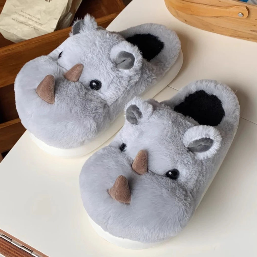 Chaussons <br> Rhinocéros cartoon