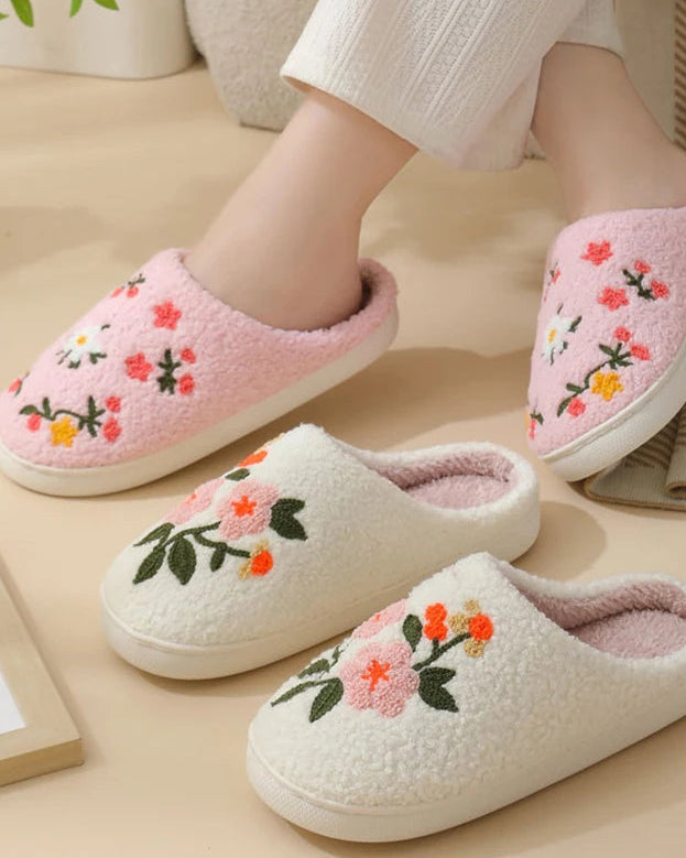 Chaussons Femme <br> Fleurs