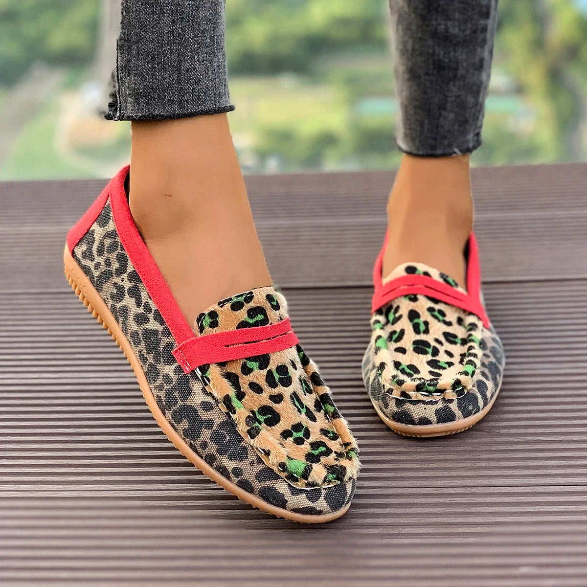 Chaussons Femme <br> Charentaise Léopard